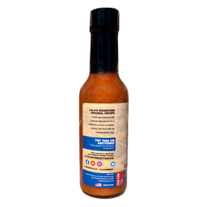 hot sauce, lola, natural, pepper, spicy, nongmo, gluten free, ghost pepper, hot, lolas fine hot sauce