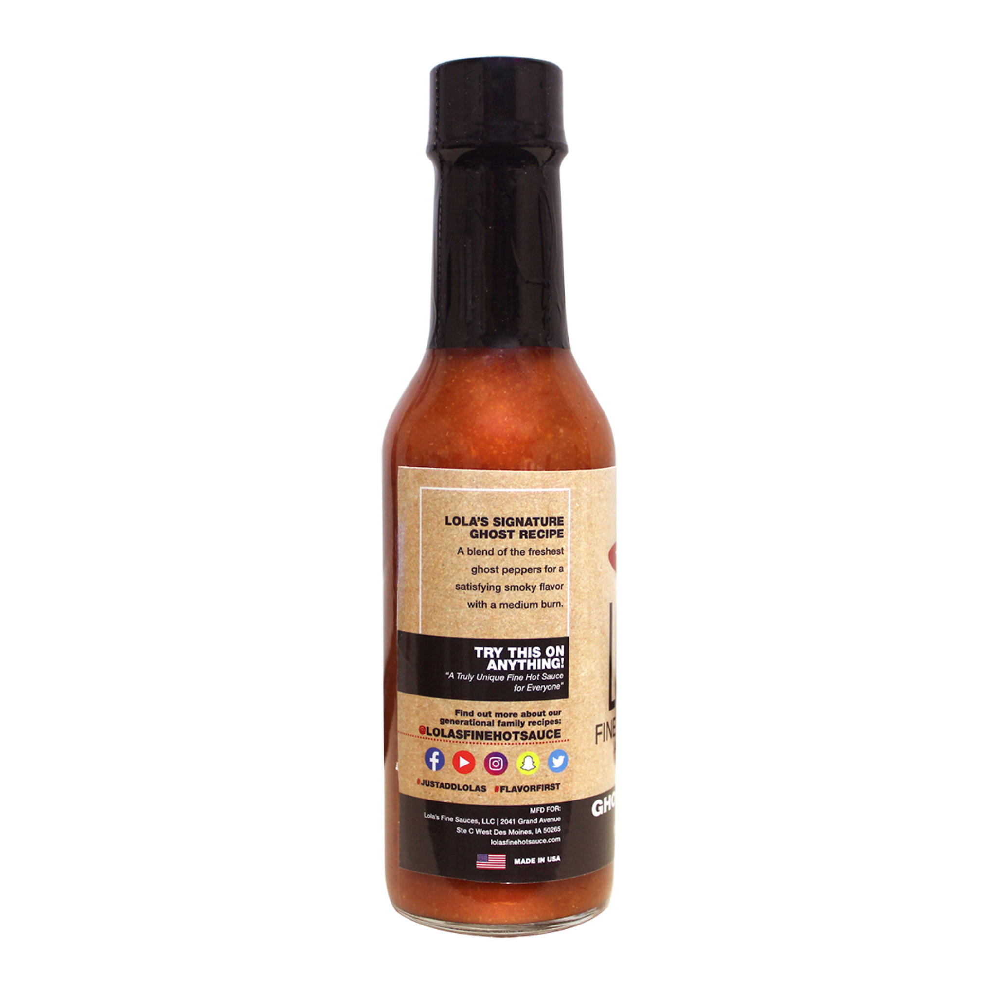 Lola's Fine Hot Sauce 3 Pack Ghost Pepper (5 oz)