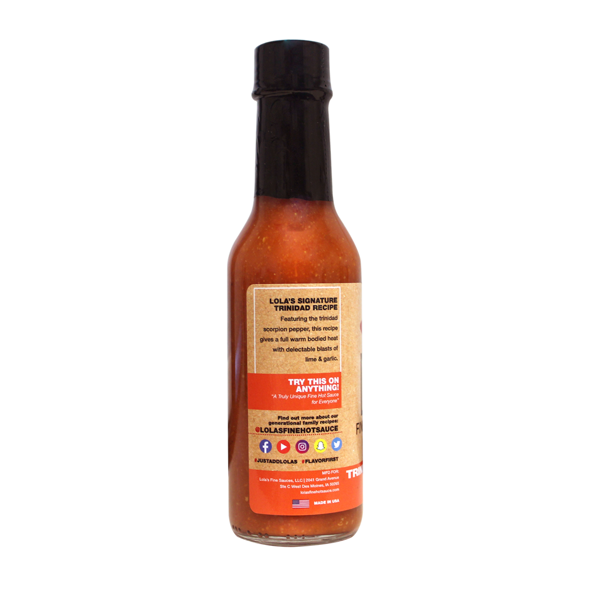 Lola's Fine Hot Sauce 3 Pack Trinidad Scorpion (5 oz)