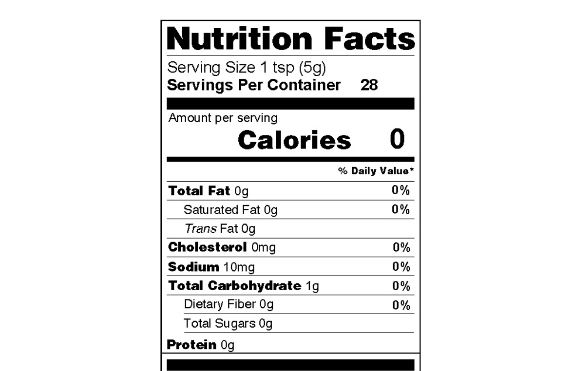 Hot Sauce Nutrition Information, Low Sodium